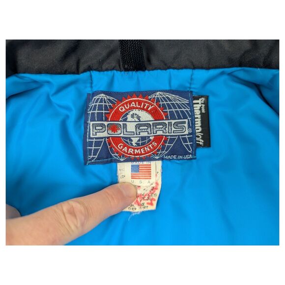 Vintage Polaris Indy Jacket Winter Coat Large Thinsulate Snowmobile Jacket USA - Picture 11 of 16